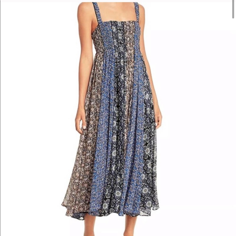 Free People Printed Midi Dress